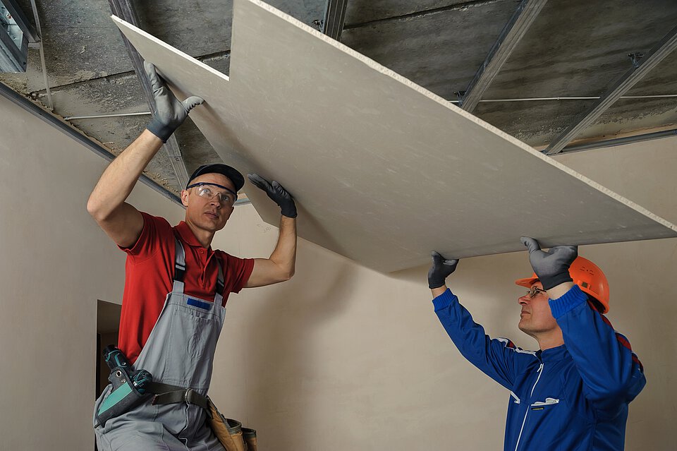 Trockenbaudecke aufhängen, trockenbau decken oder Wände verkleiden, trockenbau Wand aufbauen, Trockenbau Decke aufhängen